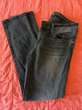 Mavi Black Straight Jeans with Subtle Fade